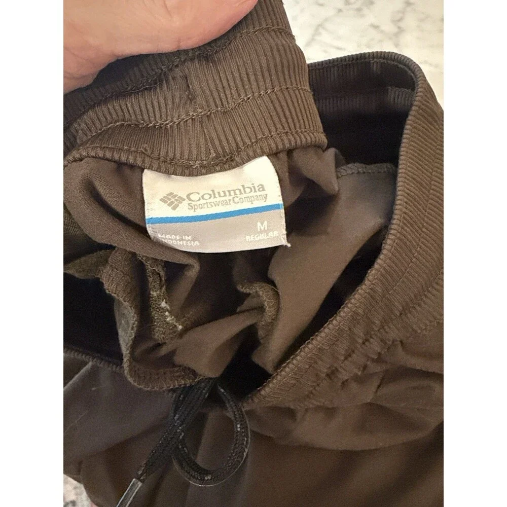 Columbia Sportswear Company Men’s Brown Jogger Pants M Regular Fleece Zip Pocket